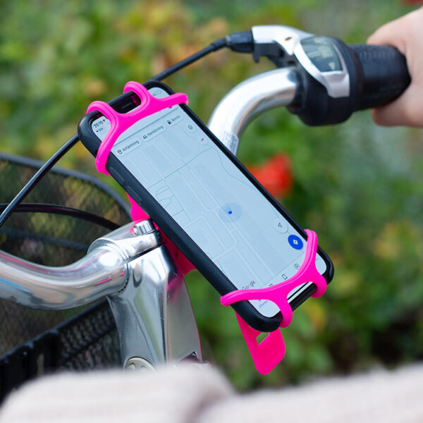 Mobilhållare för cykel och barnvagn, Rosa