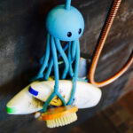 Schampo- och flaskhållare Octopus, Blå