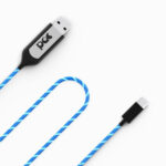 USB-kabel med synlig ström, USB-C Blå